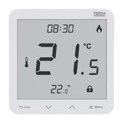 TECH-CONTROLEURS WG.11.0669 Thermostat d'ambiance R-12S filaire, blanc, dédié pour rail L-X et L-12