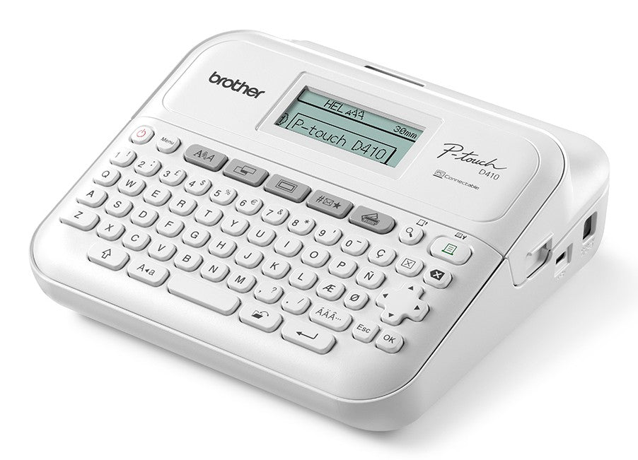 Brother PT-D410 imprimante pour étiquettes Transfert thermique 180 x 180 DPI 20 mm/sec Avec fil TZe QWERTY