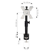 "Support de bureau rotatif Techly ICA-LCD 500BK pour moniteur LCD de 13 a 30"", 15kg"