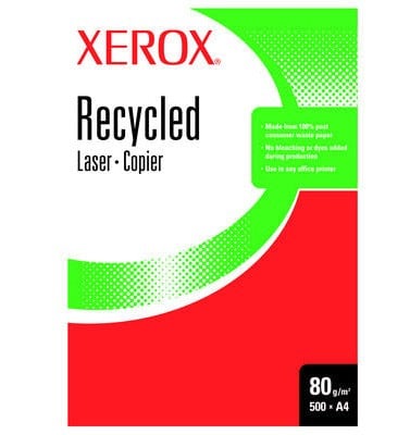 <p>Papier recyclé XEROX A4 | 500 feuilles, 80g/m2, blanc [003R91165]</p>