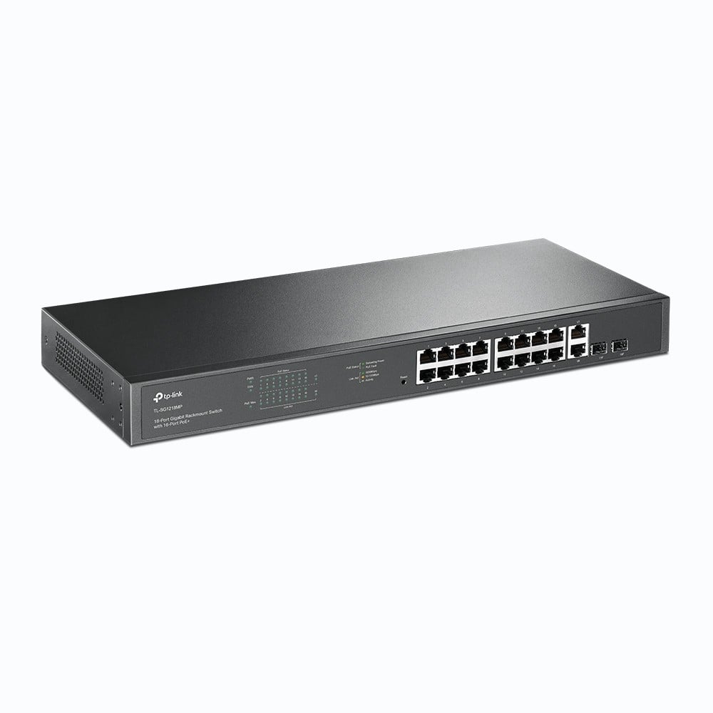 18-Port Gigabit Rackmount Switch 16 PoE+