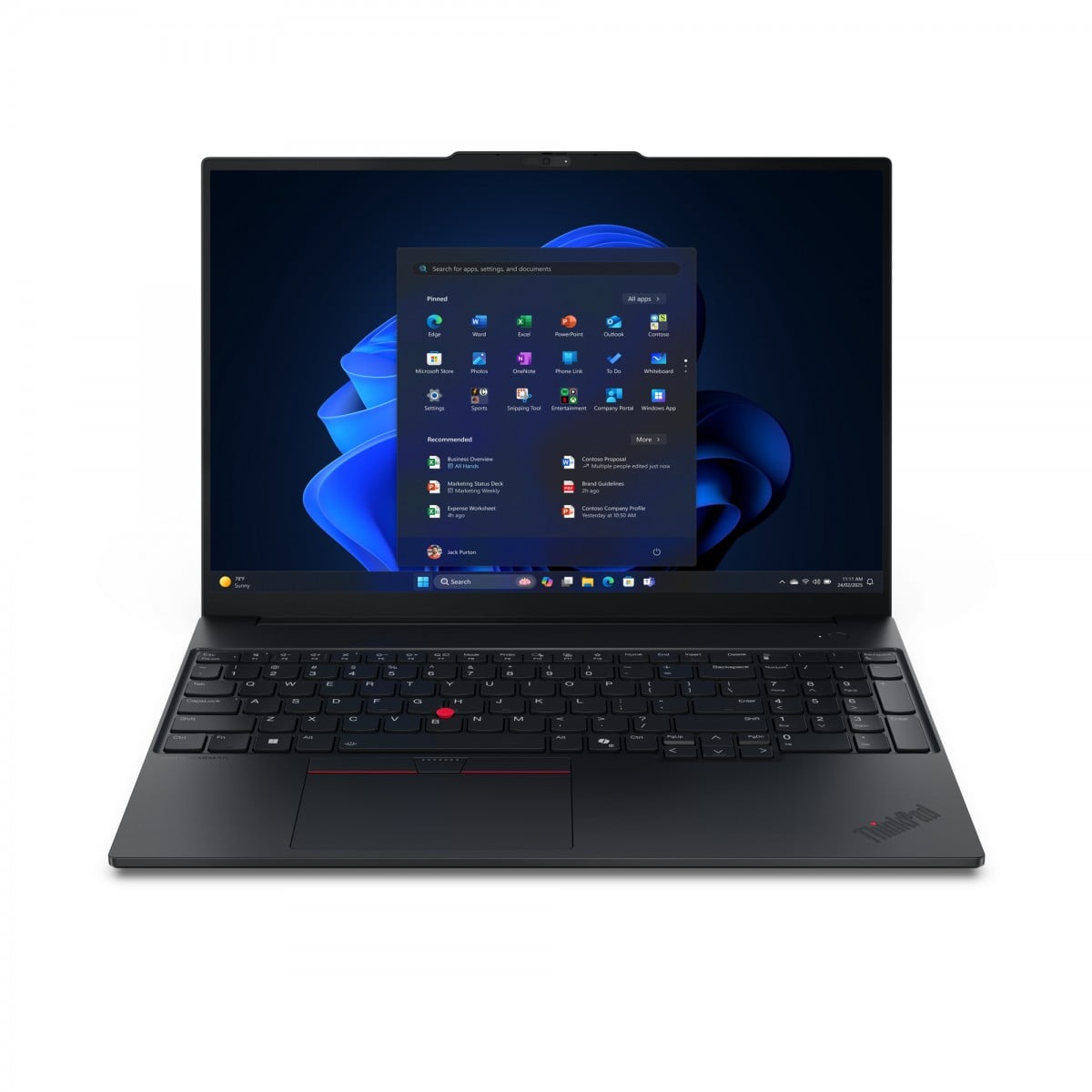 "Lenovo ThinkPad E16 Gen 3 (Intel) Copilot+ PC Intel Core Ultra 5 226V Ordinateur portable 40,6 cm (16"") WUXGA 16 Go LPDDR5x-SDRAM 512 Go SSD Wi-Fi 6E (802.11ax)"
