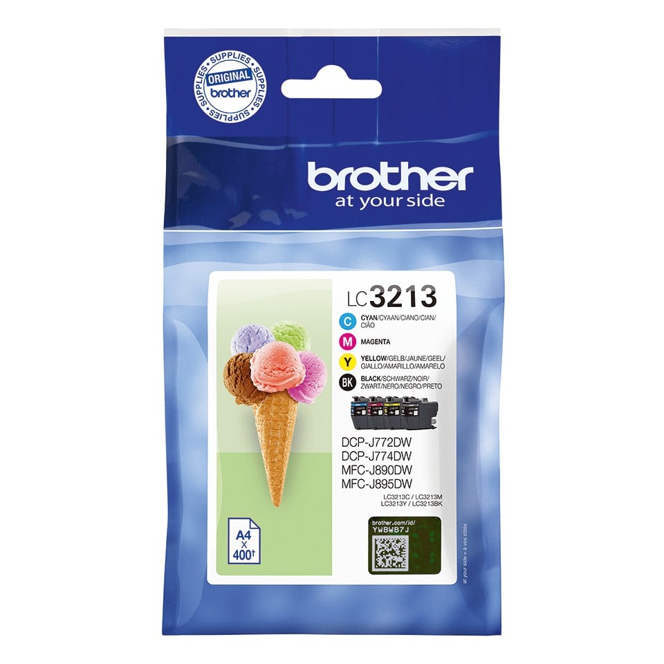 Brother LC-3213VALDR cartouche d'encre Original Rendement élevé (XL) Noir, Cyan, Magenta, Jaune