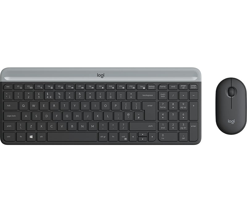 Logitech Slim MK470 clavier Souris incluse Universel RF sans fil QWERTZ Allemand Graphite