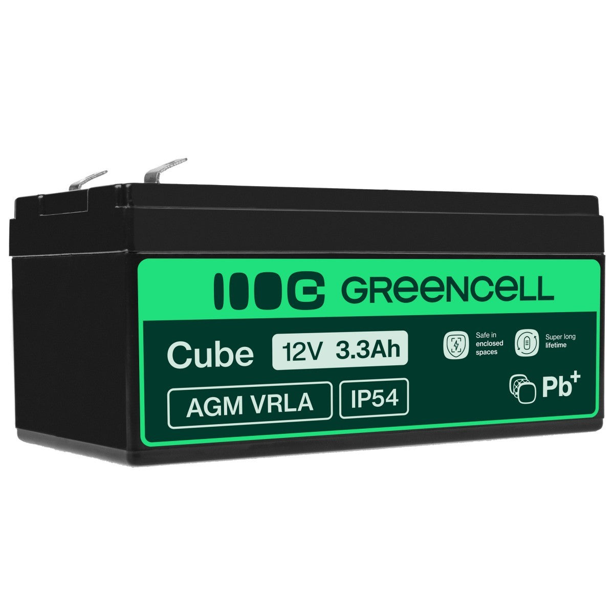 Green Cell AGM Battery 12V 3.3Ah - Battery - Mignon (AA)