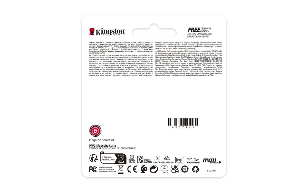 KINGSTON 1000Go NV3 M.2 2230 PCIe 4.0 NVMe SSD