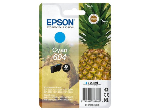 EPSON 4LB Singlepack Cyan 604 Ink