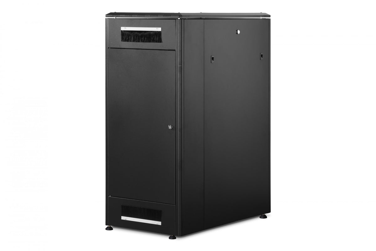 "Armoire réseau debout Unique 19"" 26U rack 600x1000, porte avant en verre, noir, 800kg 1342x600x1000 mm, couleur noire (RAL 9005)"