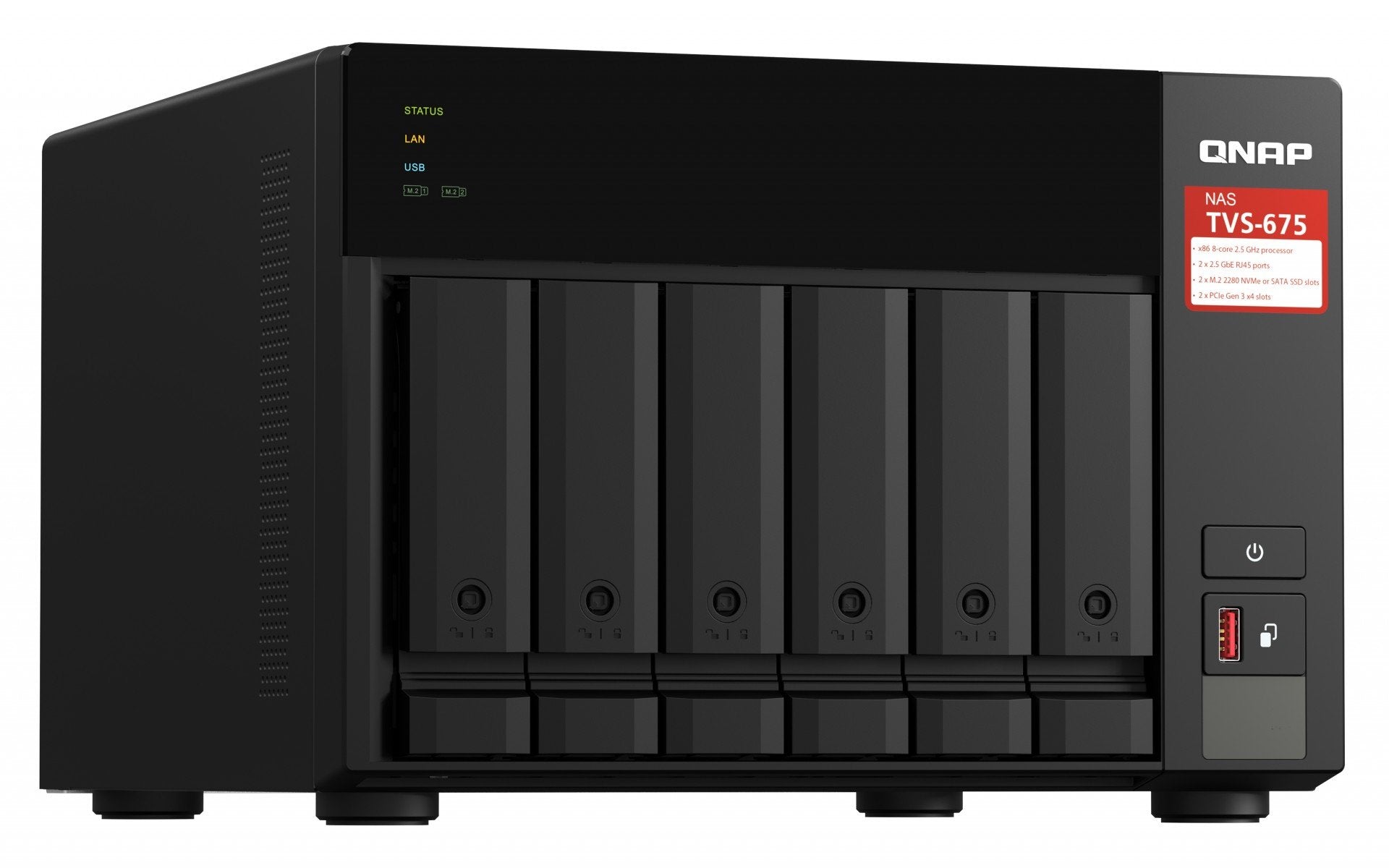 6-Bay NAS Zhaoxin KX-U6580 8GB RAM
