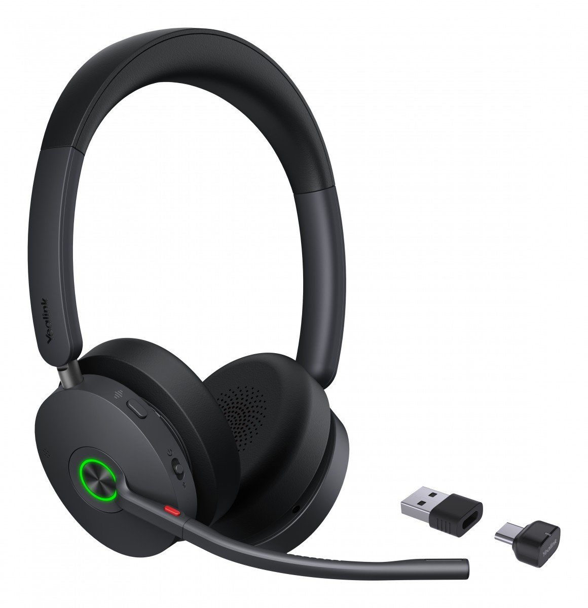 Yealink BH74 UC USB-C/A Sans fil Arceau Bureau/Centre d'appels USB Type-C / USB Type-A Bluetooth Noir