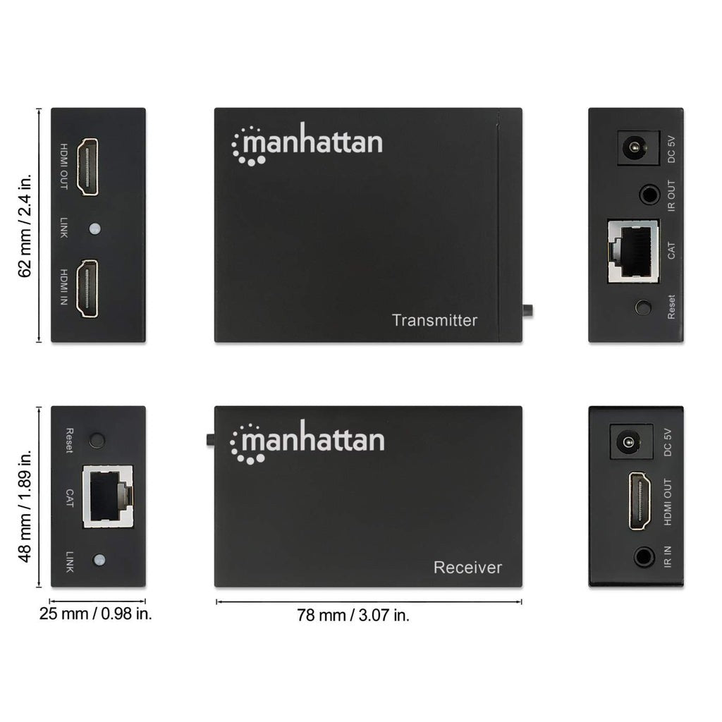 Manhattan 207461 Extenseur HDMI PoE Cat6