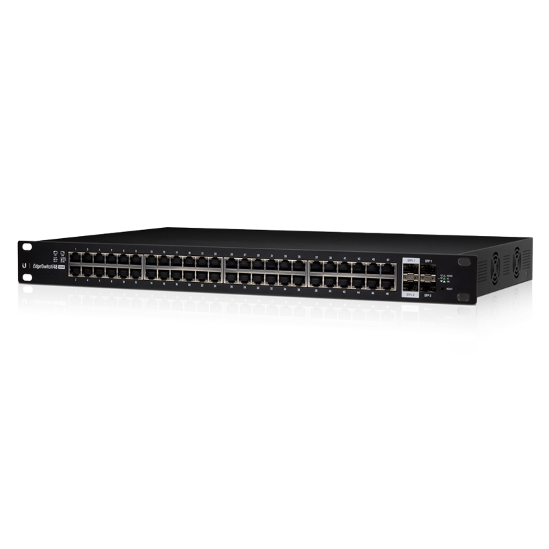 Ubiquiti Networks ES-48-500W commutateur réseau Géré L2/L3 Gigabit Ethernet (10/100/1000) Connexion Ethernet, supportant l'alimentation via ce port (PoE) 1U Noi