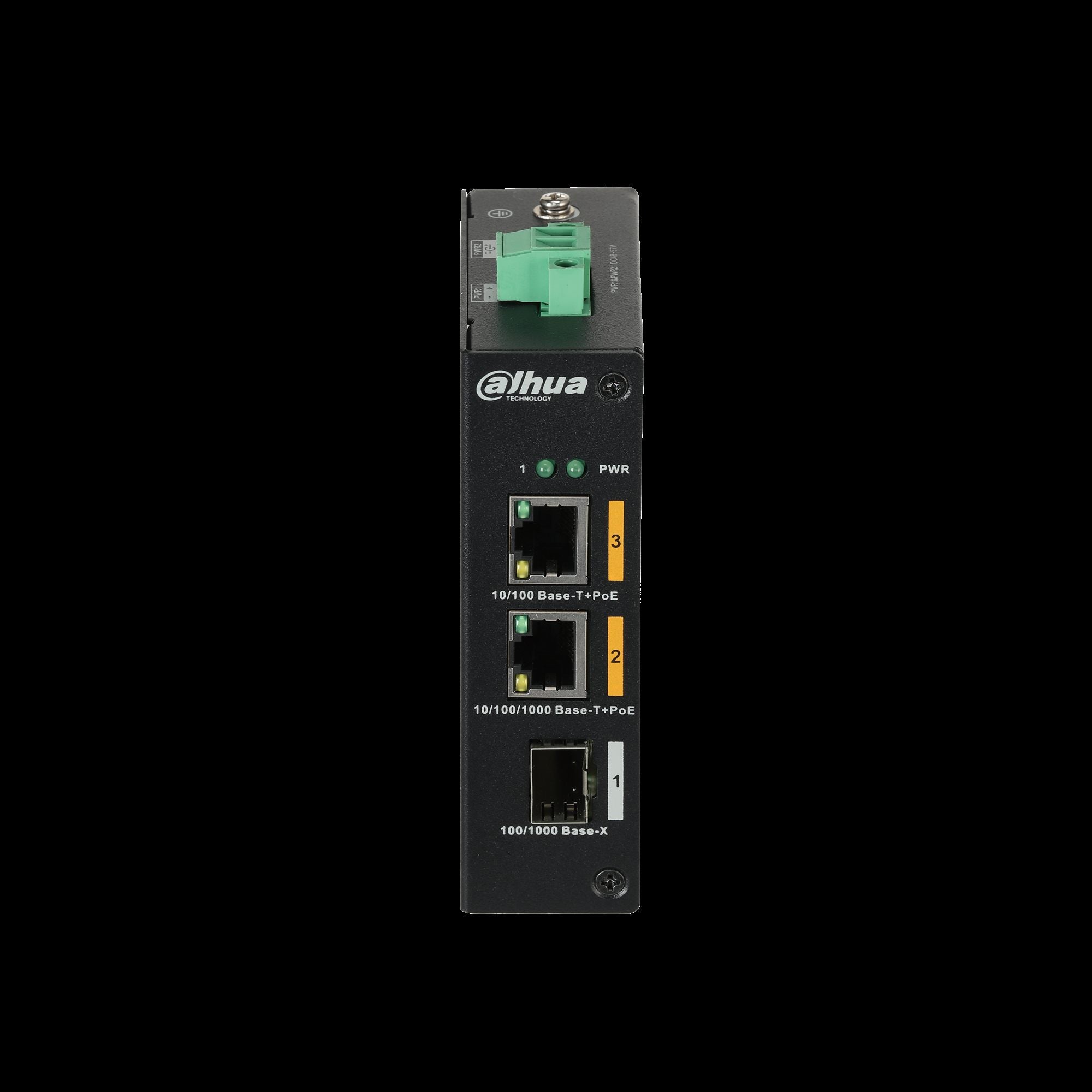 Dahua PFS3103-1GT1ET-60-V2 Switch de bureau robuste non géré a 3 ports avec 2 ports PoE