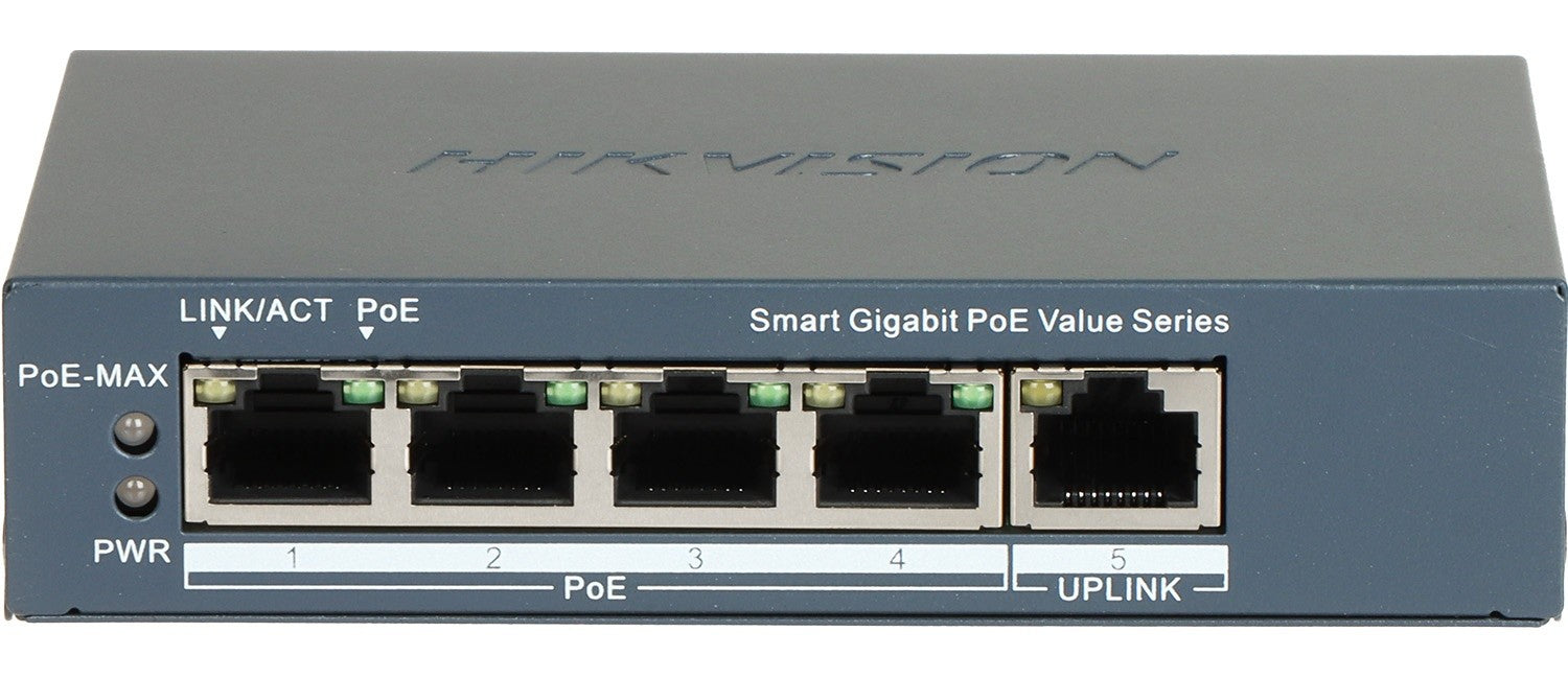 Hikvision DS-3E1505P-EI/M(O-STD) Commutateur POE Gigabit Intelligent 4 Ports