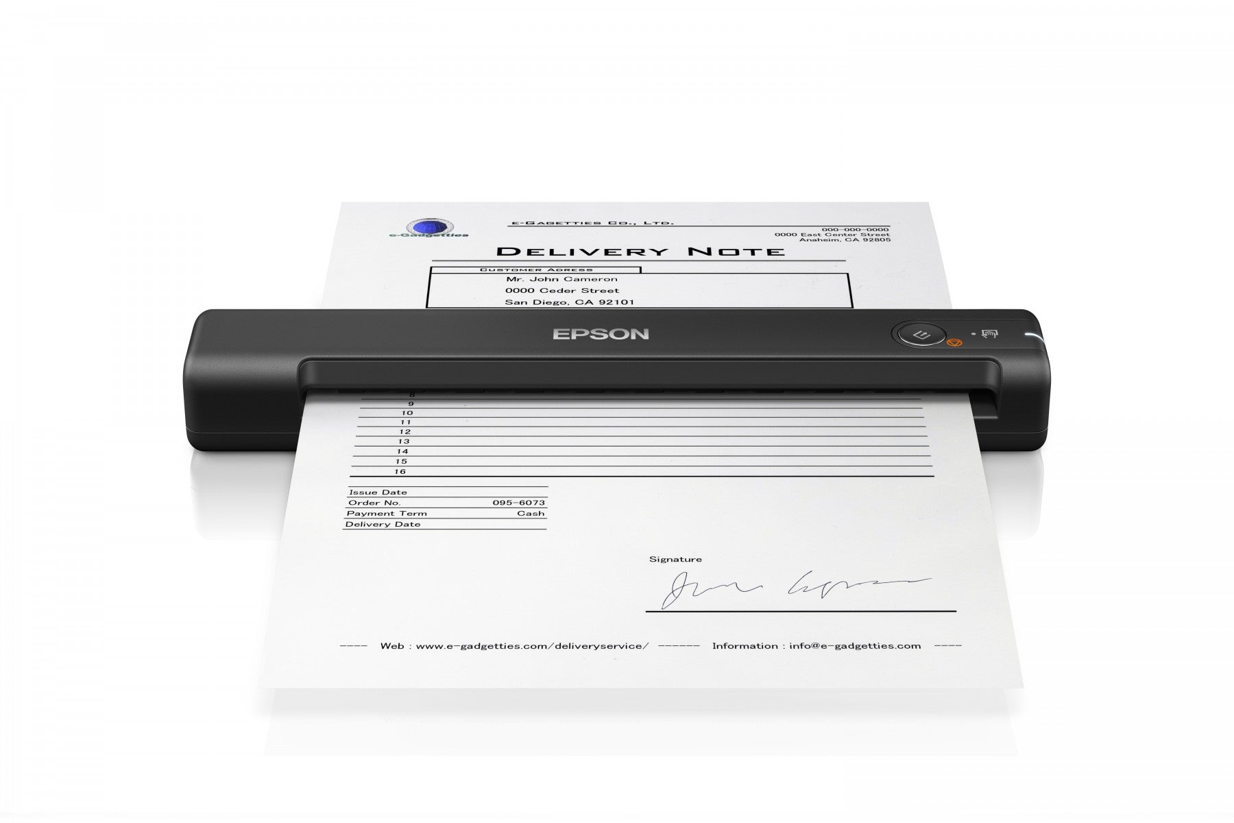EPSON WorkForce ES-50 Sheetfed scanner Contact Image Sensor CIS A4 600x600dpi 300scans/d USB 2.0