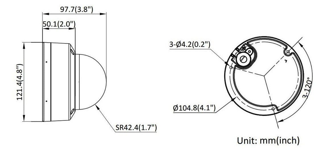 Hikvision DS-2CD2143G2-LI(2.8mm) 4 MP caméra réseau dôme fixe avec Acusense et éclairage hybride intelligent