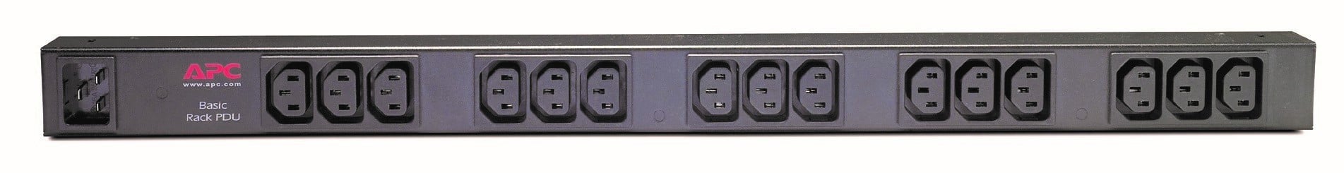 APC Basic Rack PDU Zero U Rack AC 120/208/230V input IEC 60320 C20 output connectors 15 power IEC 60320 C13 0U 2.4m cord BK