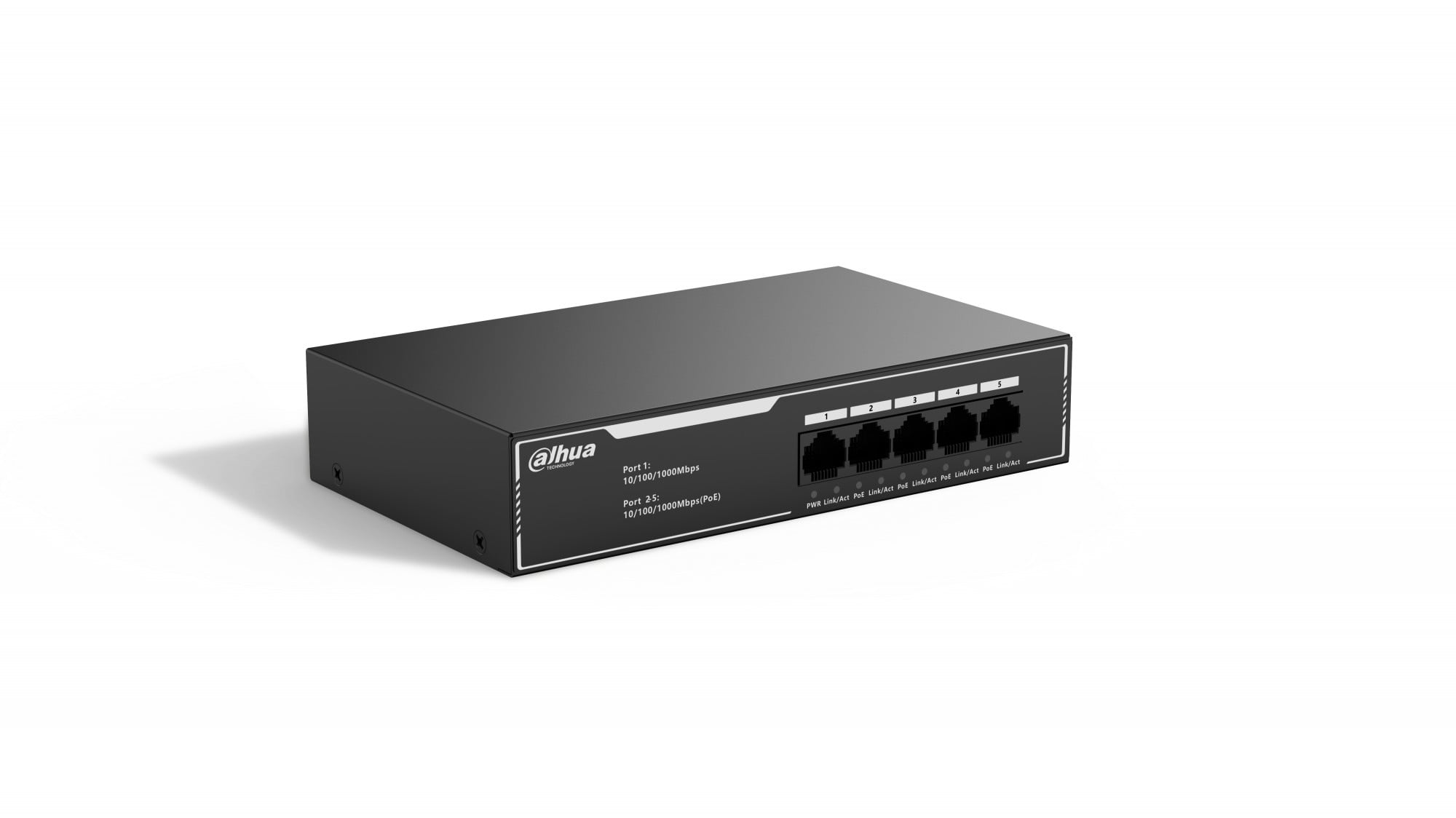 Dahua SG1005LP Switch Gigabit PoE 5-portowy ekonomiczny z 4 portami PoE