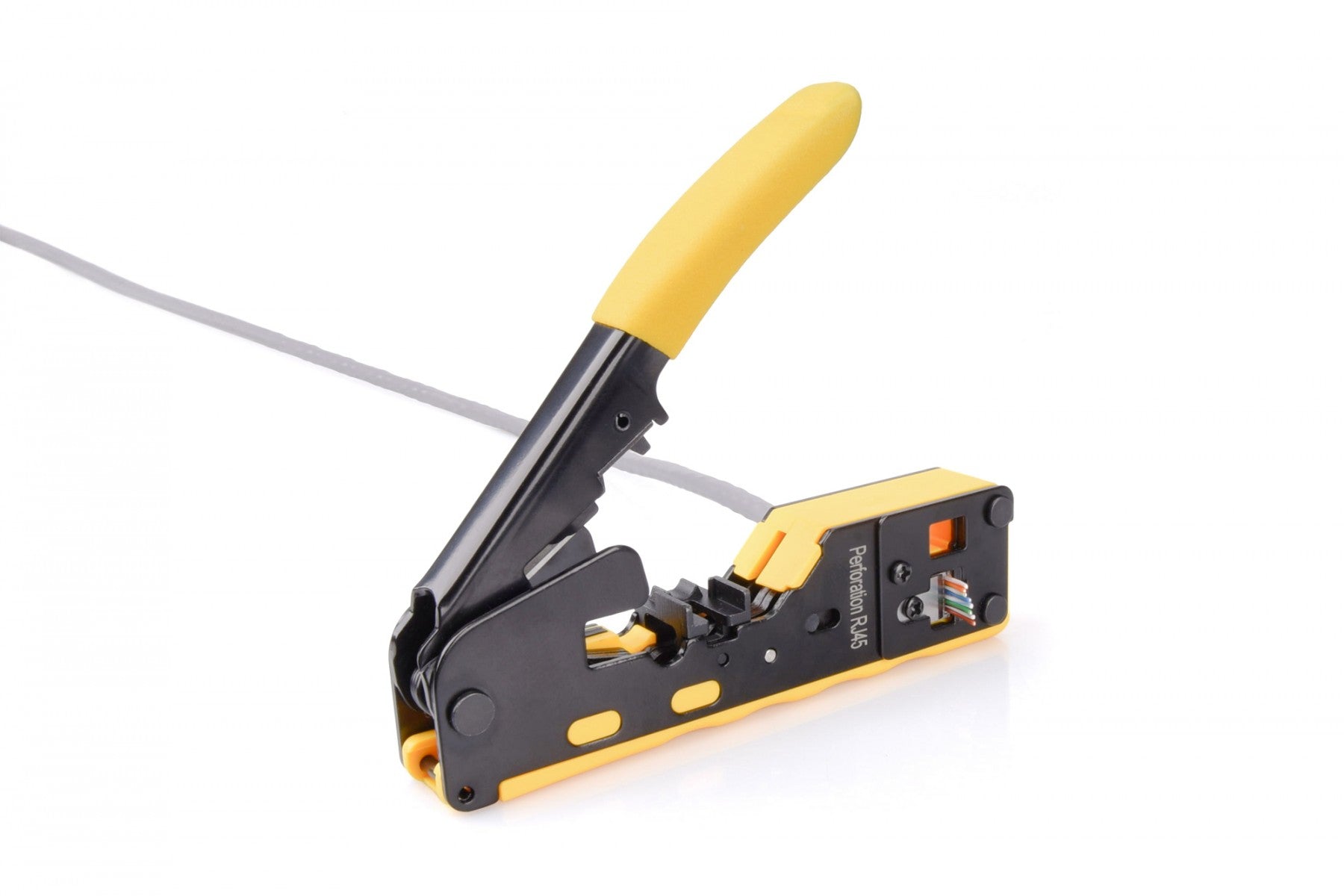 Outil de terminaison pour les connecteurs RJ45 (8P8C) cat.5e / cat.6, RJ12 (6P6C), RJ11 (6P4C)