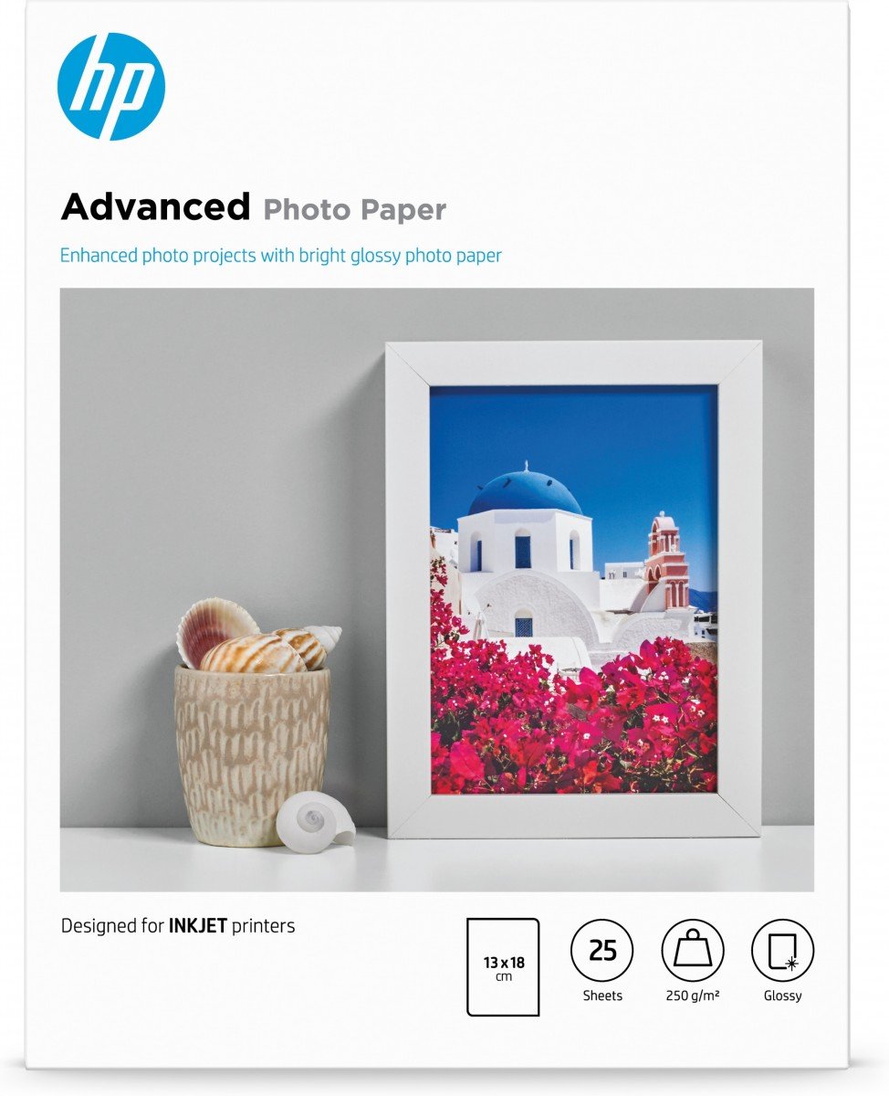 HP original Advanced glossy photo paper Ink cartridge Q8696A 250g/m2 130x180mm 25 sheets 1-pack borderless