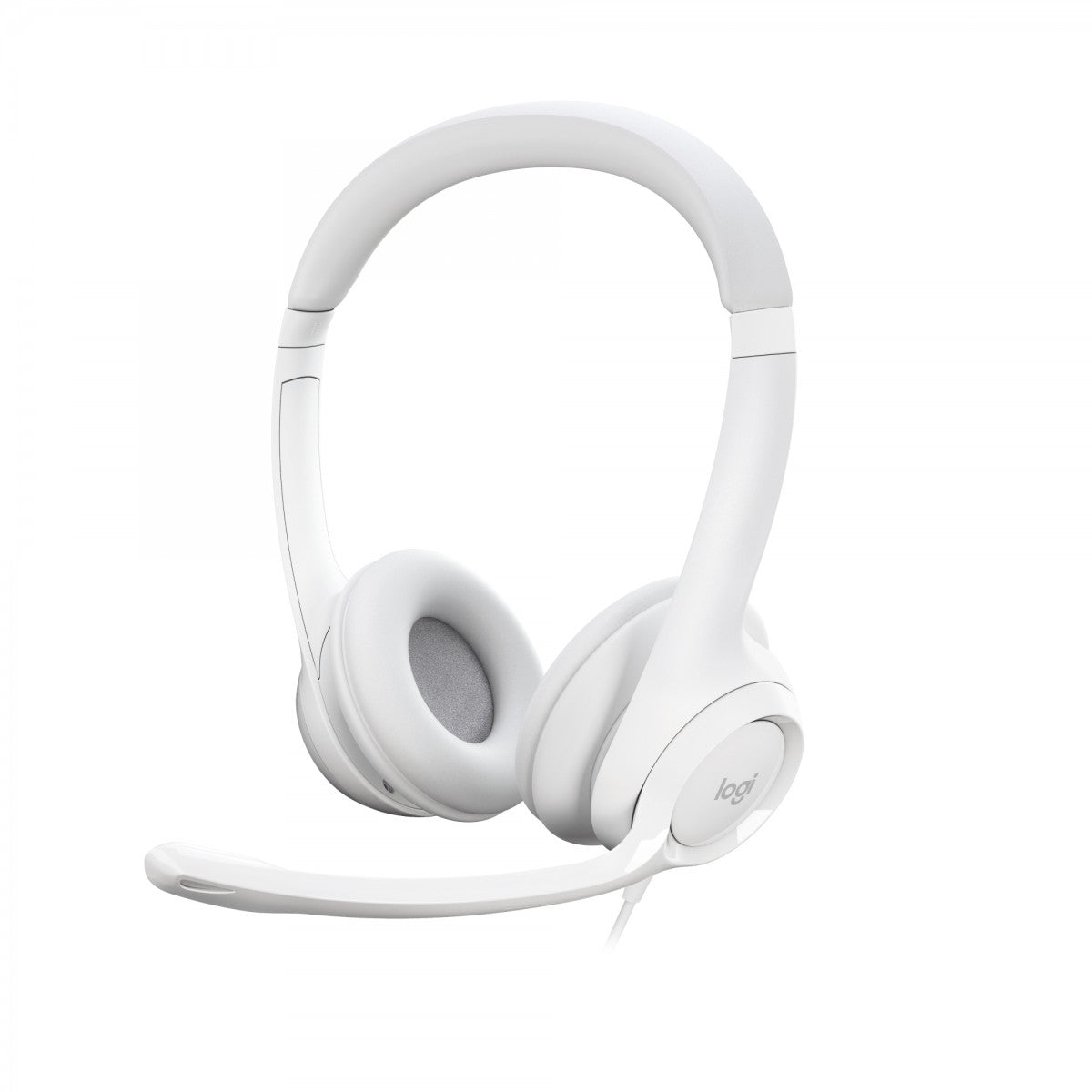 LOGITECH H390 Headset on-ear wired USB-A off-white