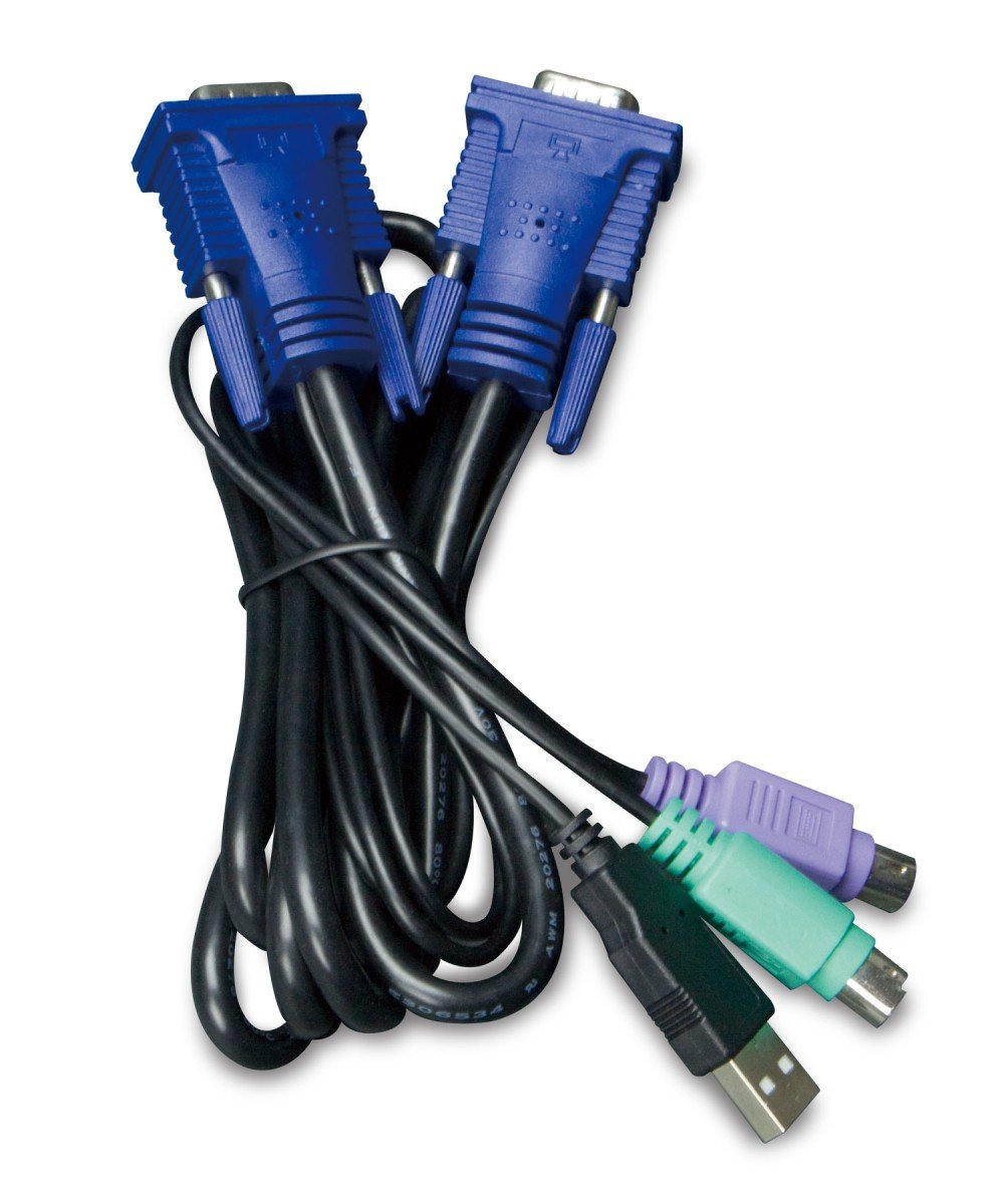PLANET KVM-KC1-5 câble kvm Noir, Bleu 5 m