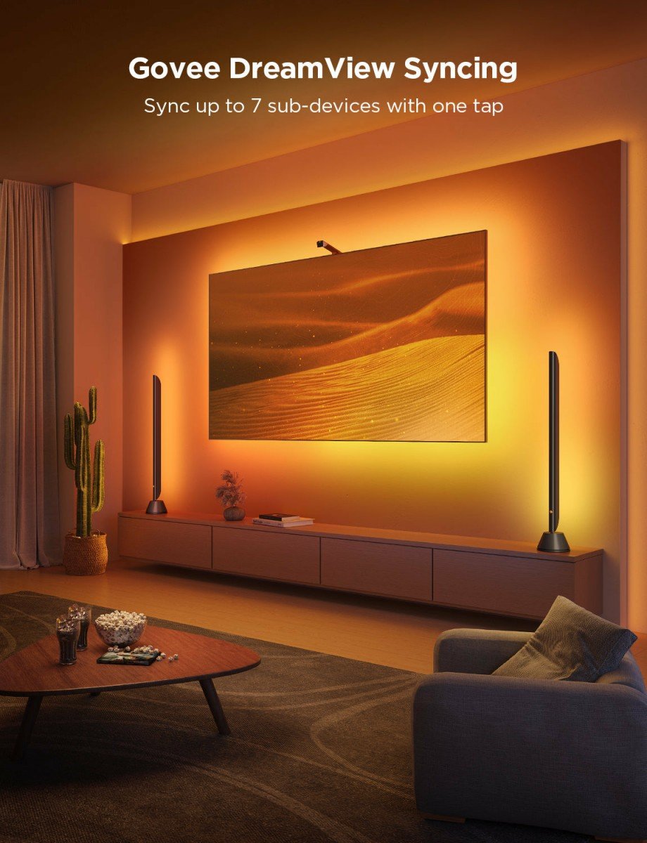 Govee H6099 TV Backlight 3 Lite | Éclairage LED | pour TV 55-65 pouces, RGBICW, Wi-Fi+Bluetooth