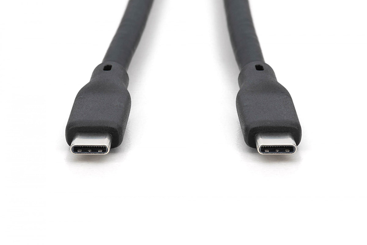 Câble de connexion en silicone USB-C vers USB-C, USB 4 Gen3 40G 8K60Hz 240W, 1 m, noir
