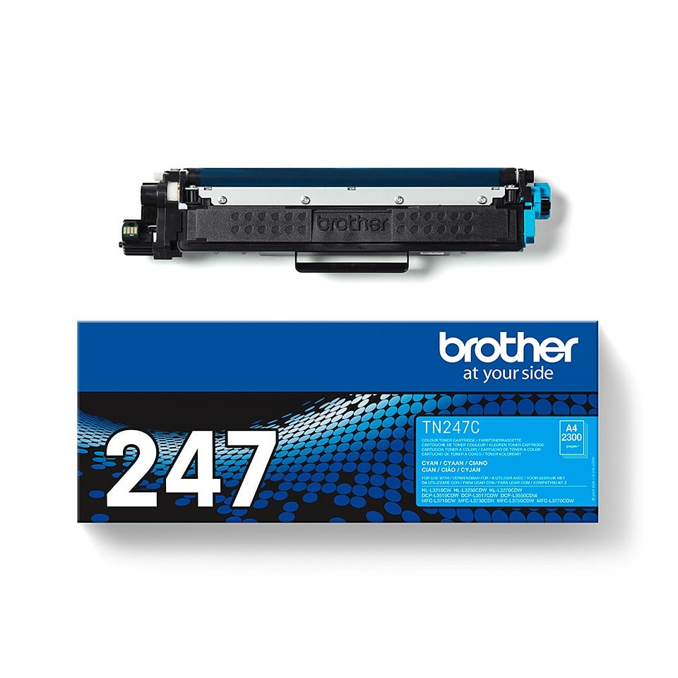 BROTHER TN247C Toner cyan haute capacité de 2300 pages pour Hl-L32xx DCP-L35xx MFC-L37xx