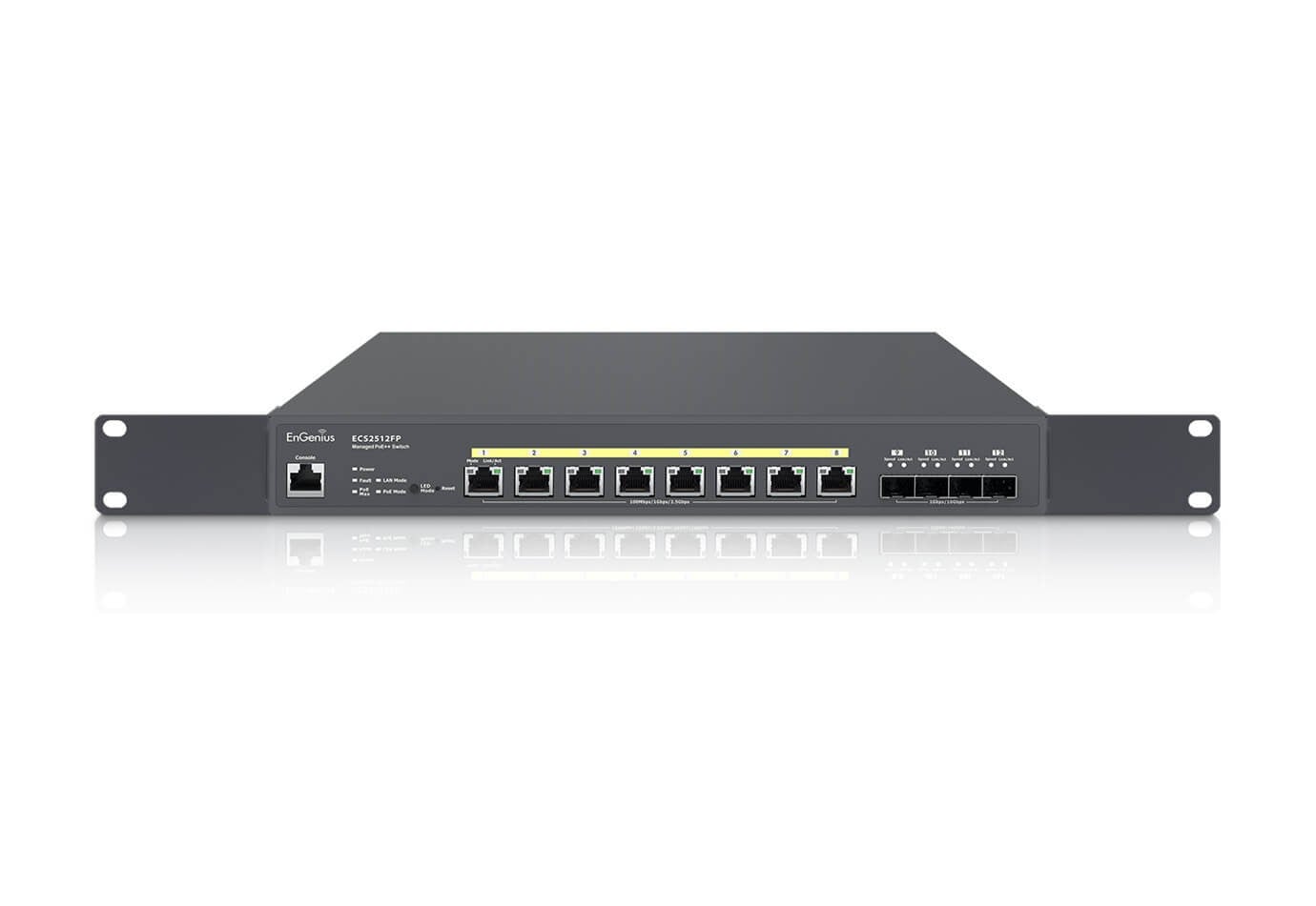 EnGenius ECS5512FP Commutateur géré 8x10Gb PoE++ 420W, 4x SFP+, EnGenius Cloud