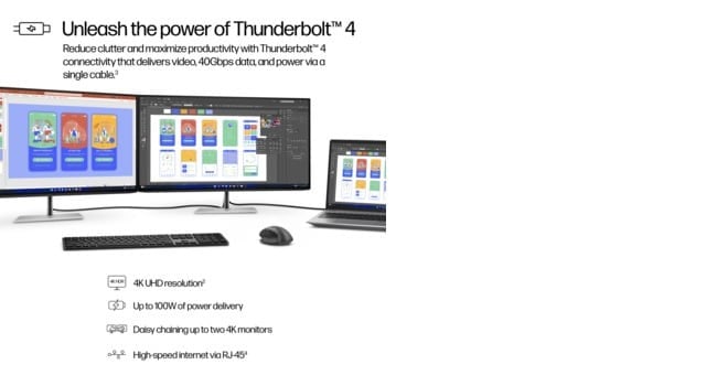 HP Écran 4K Série 7 Pro 732pk 31.5p 4K UHD 3840x2160 HDMI USB-C USB hub DisplayPort
