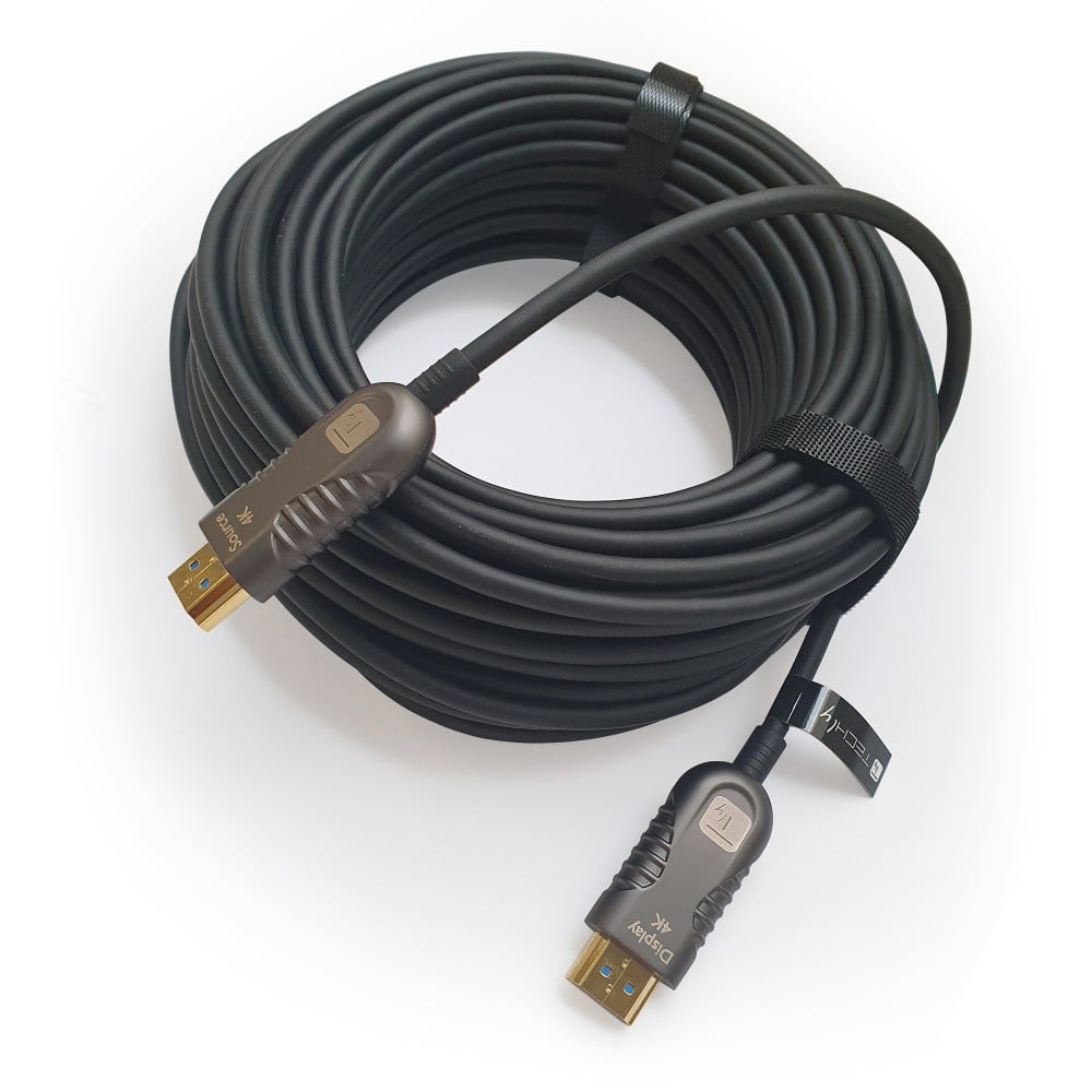 Techly ICOC HDMI-HY2-020 Câble optique actif HDMI 2.0 4K60Hz 20m 18Gbps
