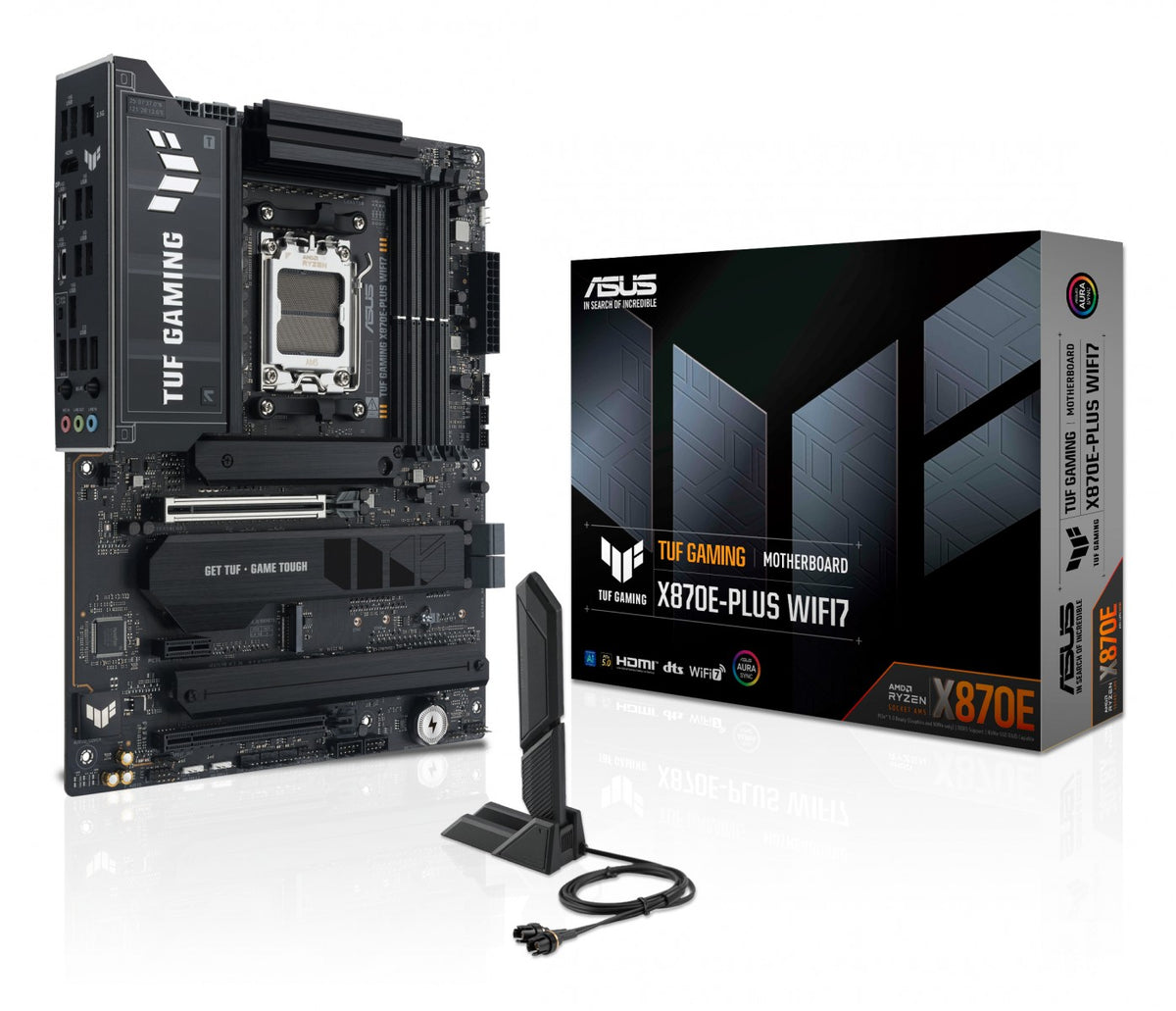 ASUS TUF GAMING X870E-PLUS WIFI7 AMD AM5 ATX motherboard 4xDDR5 PCIe 5.0 x16 4xM.2 1xHDMI 2xSATA