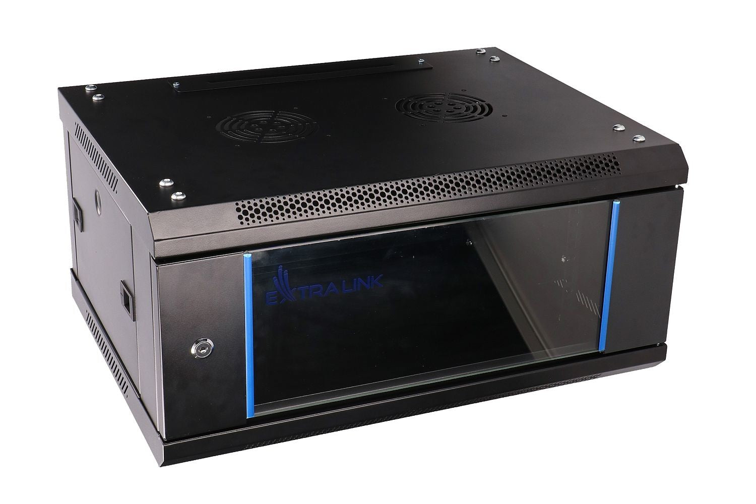 Extralink 4U 600X450 WALL-MOUNTED RACKMOUNT CABINET BLACK Rack monté sur le mur Noir