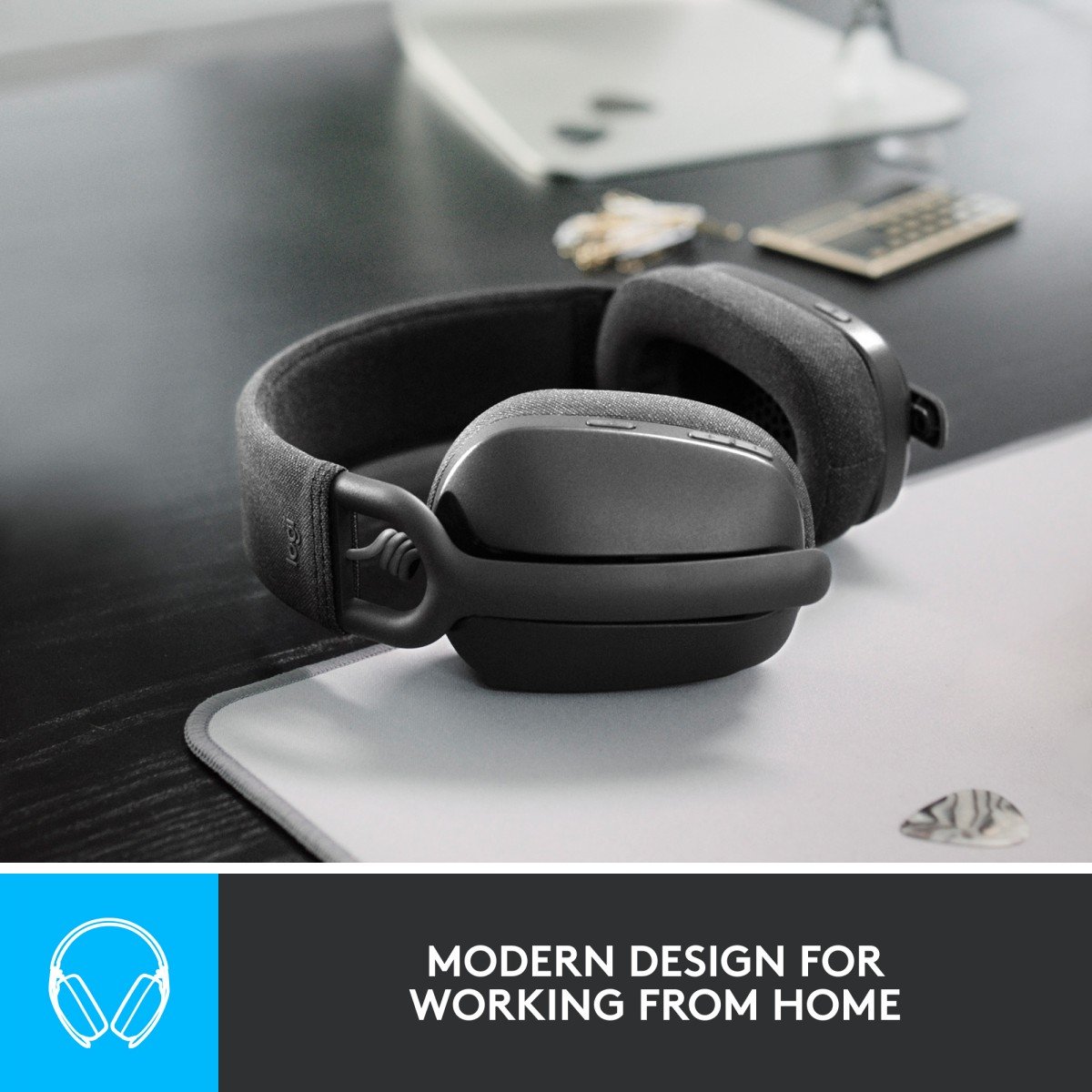 LOGITECH Zone Vibe 100 Headset full size Bluetooth wireless graphite