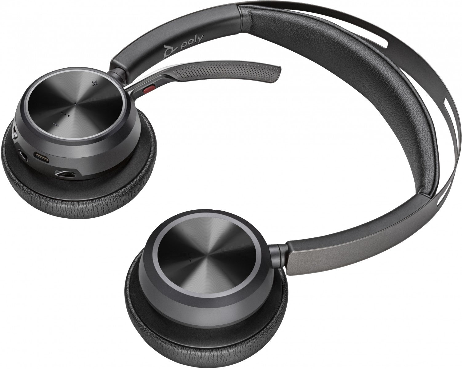 HP Poly Voyager Focus 2 USB-C Bluetooth Headset +USB-C/A Adapter +Charging Stand
