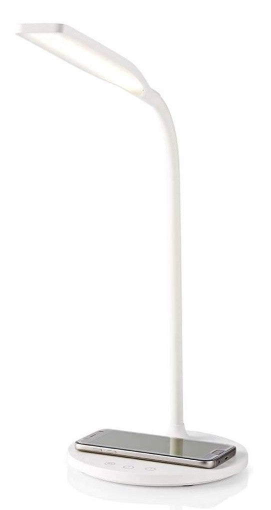 Techly I-LAMP-DSK10 Lampe de bureau LED 5,5W tactile avec chargeur Qi 15W