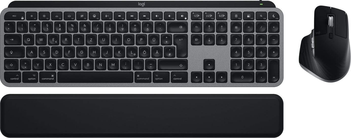 Logitech MX Keys S Combo for Mac clavier Souris incluse maison/bureau Bluetooth QWERTZ Allemand Gris