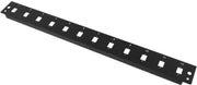 "Fiber optic cross-connect panel without front plate, 19"" 1U, retractable, cable gland PG13, black"
