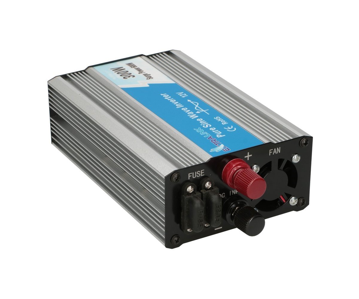 Extralink CAR VOLTAGE CONVERTER 12V - 230V, 300W, PURE SINUS OPIP-300W adaptateur de puissance & onduleur Auto Aluminium