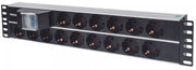 Intellinet 714051 unité de distribution d'énergie 15 sortie(s) CA 2U Aluminium, Noir