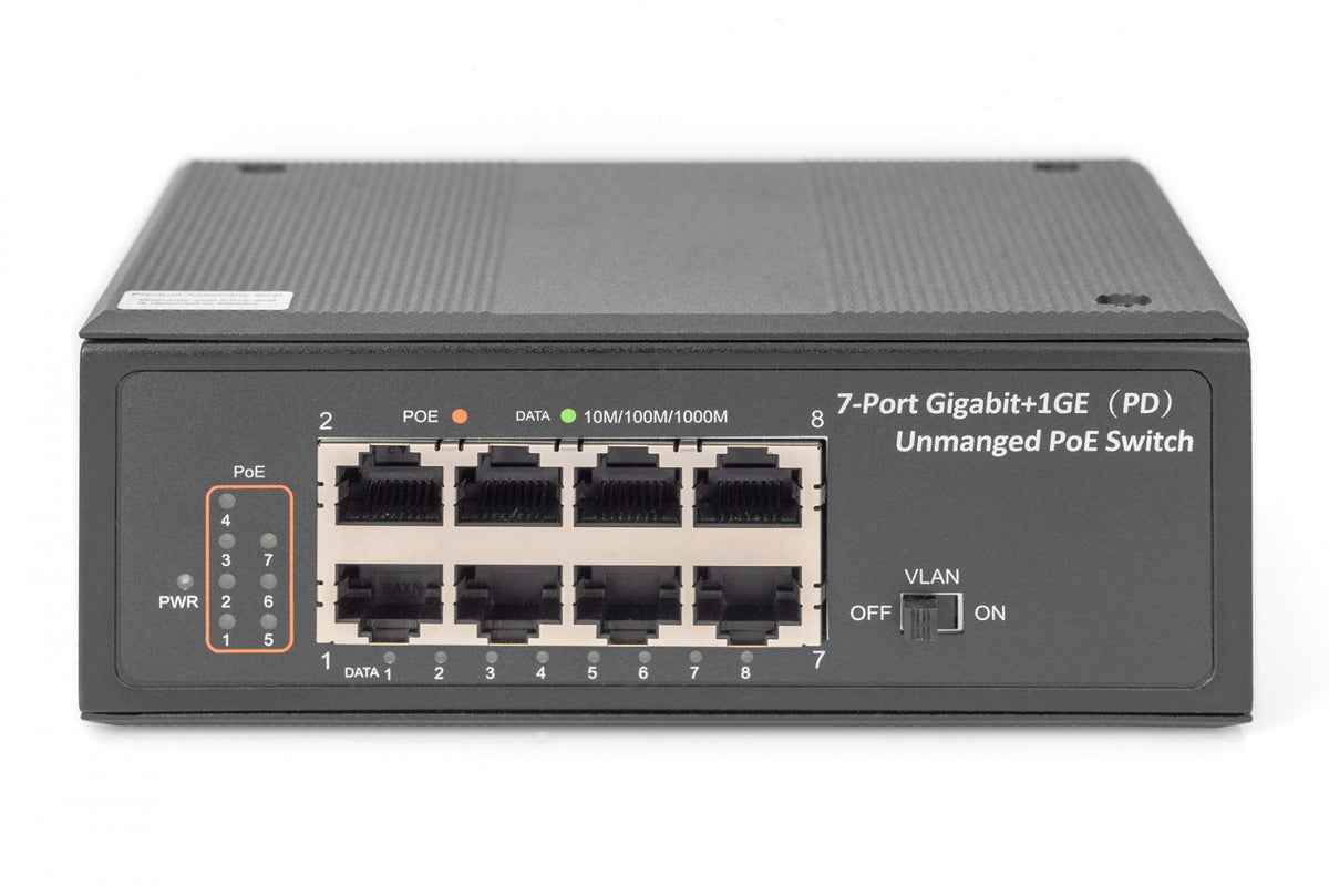 Digitus DN-651113 commutateur réseau Non-géré Gigabit Ethernet (10/100/1000) Connexion Ethernet, supportant l'alimentation via ce port (PoE) Noir