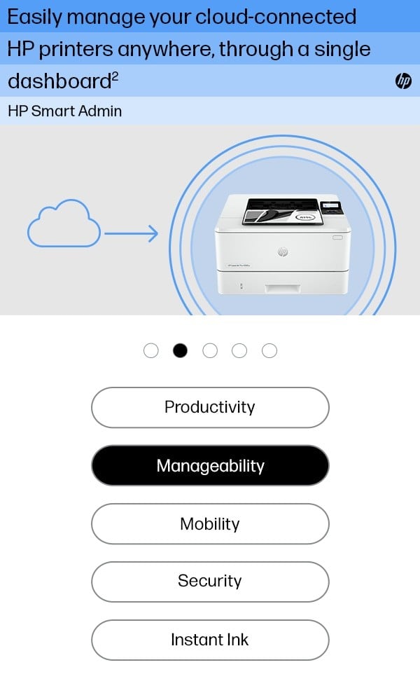 HP LaserJet Pro 4002dw Printer Mono Duplex laser A4 4800x600dpi 40ppm 350sheets USB LAN Bluetooth Wi-Fi