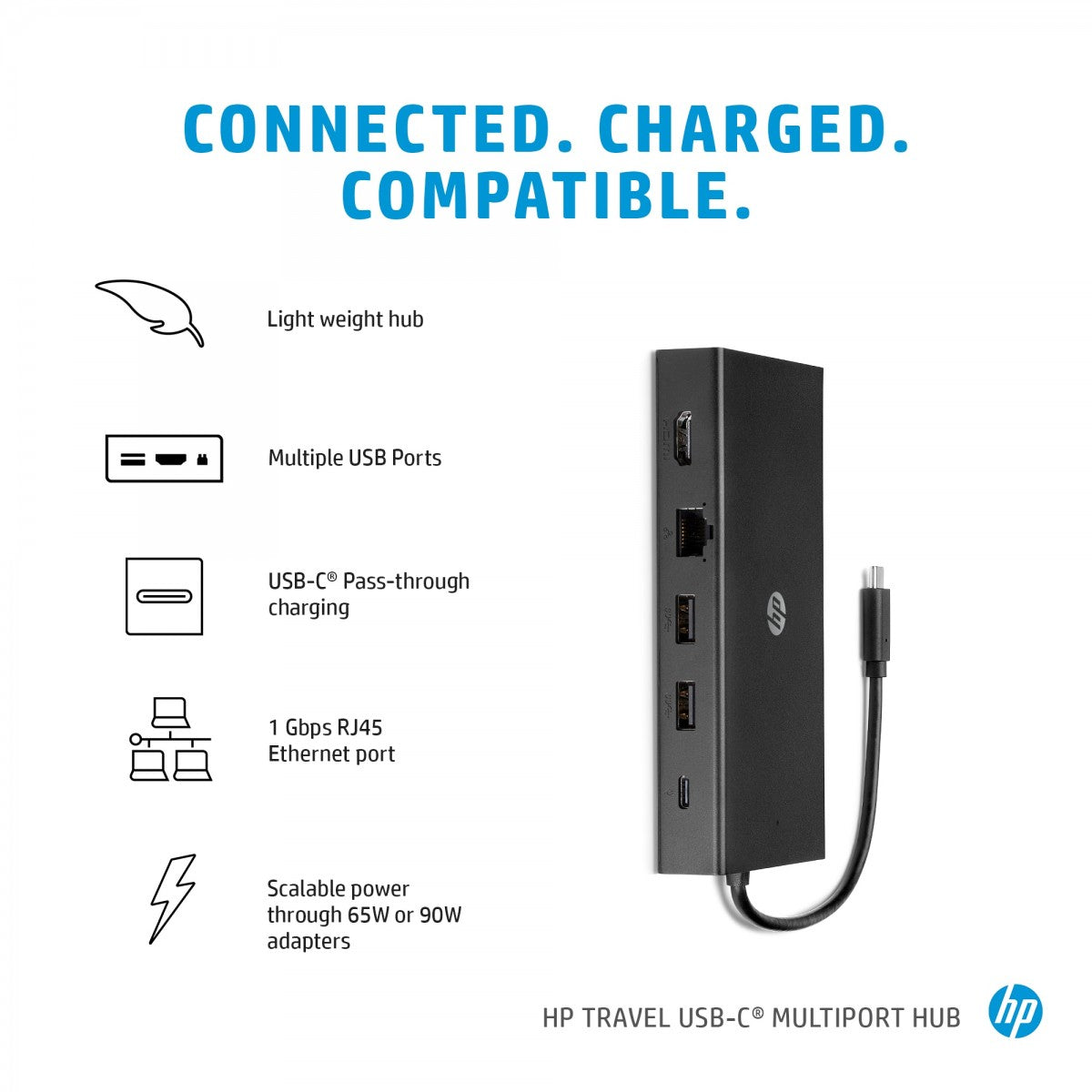 HP Travel USB C Multi Port Hub