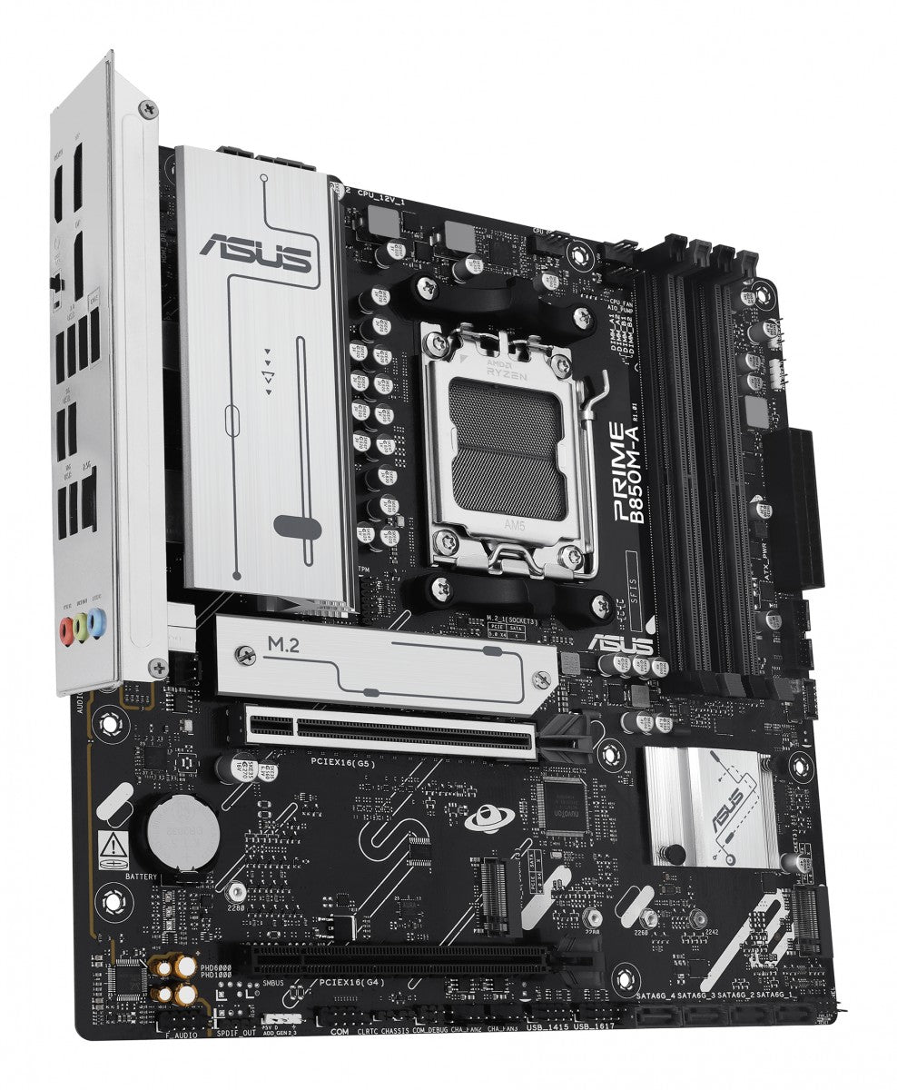 ASUS AMD B850 DDR5 mATX motherboard 1xHDMI 1xDP 3xM.2 4xSATA