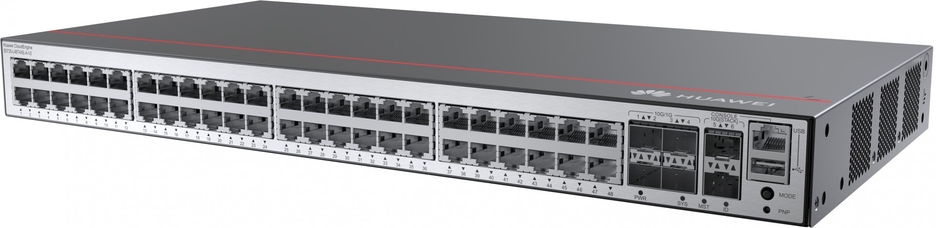HUAWEI S5735-L48T4XE-A-V2 48x10/100/1000BASE-T Ports 4x10GE SFP+ Ports 2x12GE Stack Ports AC Power