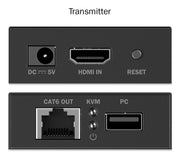 Extenseur HDMI Cat.6 4K/30Hz avec KVM USB 1.1 jusqu'a 40m/70m, max. 253 récepteurs, contrôle IR - ensemble