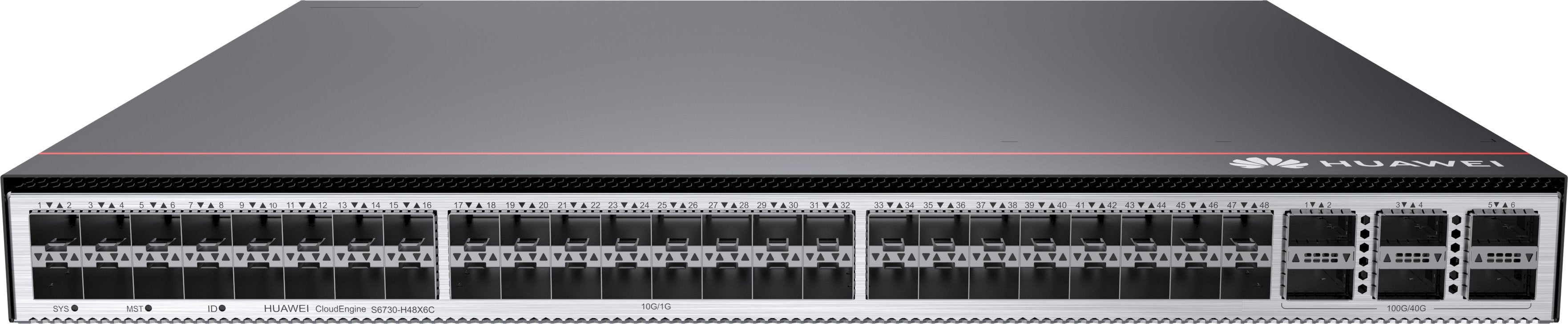 HUAWEI S6730-H48X6C 48x10GE SFP+ ports 6x40GE QSFP28 portsx optional license for upgrade to 6x100GE QSFP28 without power module