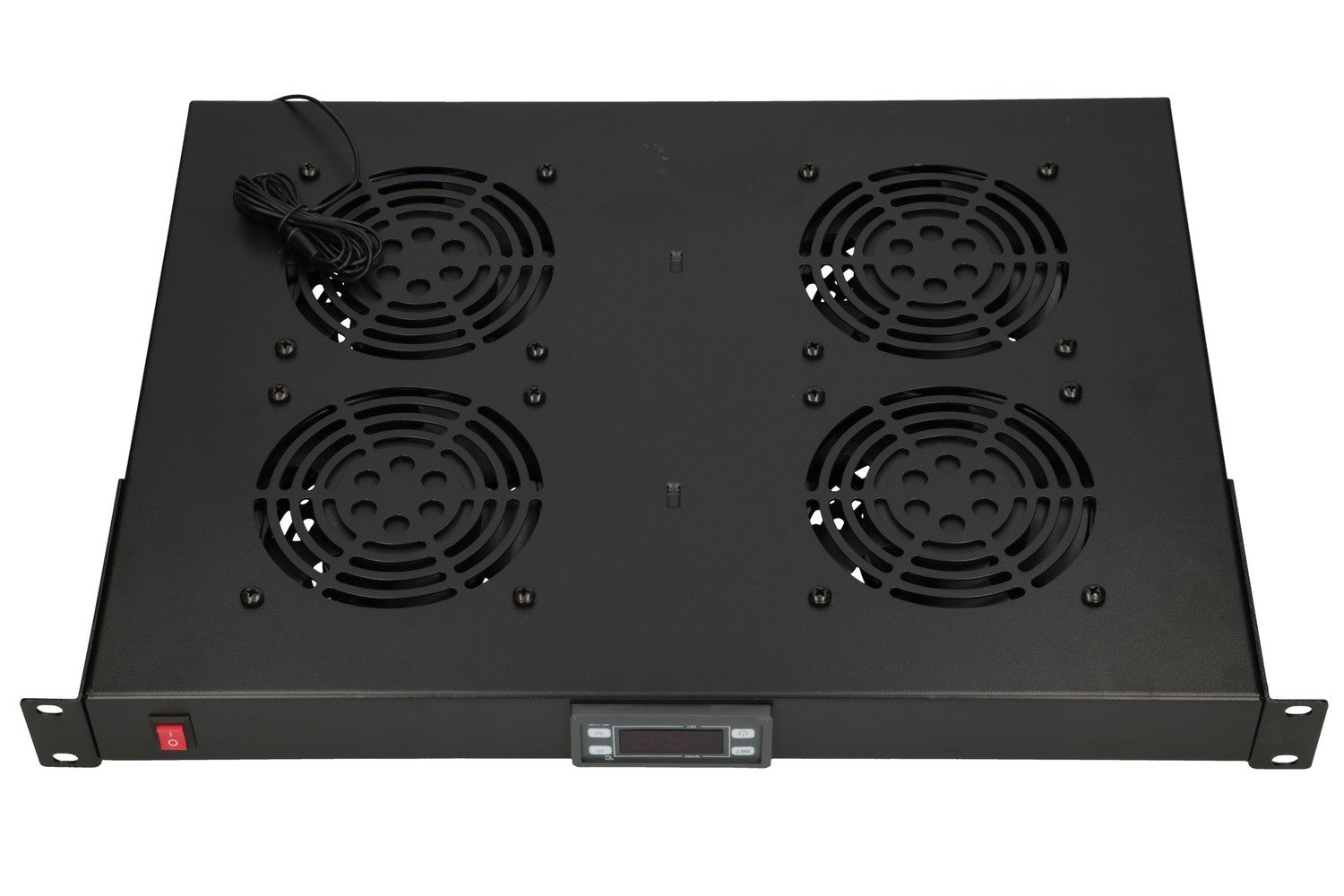 "Extralink 19\"" RACK MOUNT FAN PANEL (4 FANS) WITH THERMOSTAT Panneau ventilation"