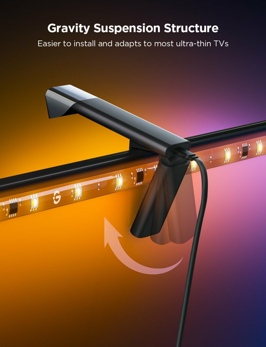 Govee H6099 TV Backlight 3 Lite | Éclairage LED | pour TV 55-65 pouces, RGBICW, Wi-Fi+Bluetooth